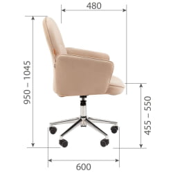 Офисное кресло CHAIRMAN HOME 130 велюр Бежевый