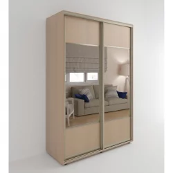 Шкаф-купе 2-х дверный Акцент-Дуэт Д 1000х600 Дуб молочный