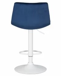 Стул барный DOBRIN TAILOR WHITE Синий велюр MJ9-117