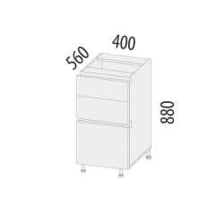 Напольный шкаф (3 ящика с системой плавного закрывания) Бостон 104.90