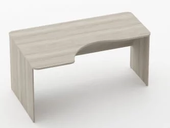 Стол угловой Glassy 1.14.16Л Дуб сантана светлый