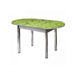 Большой обеденный стол Овальный фп Киви Е005 ЛДСП Серый