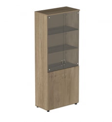 Шкаф для документов с тонированным стеклом Р.Ш-2СТ Ясень светлый