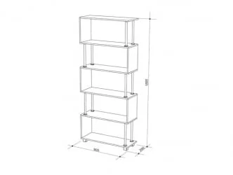 Стеллаж Стойка 6 Дуб сонома