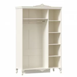 Шкаф трехстворчатыйШкаф трехстворчатый с зеркалом Маркиза ЛД 517.074.000 Алебастр