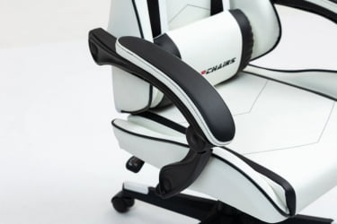 Кресло спортивное TopChairs Shadow бело-черный