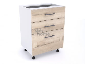 Стол с ящиками СЯ-60, Дублин (600*470*820) Дуб галифакс белый, 21617 