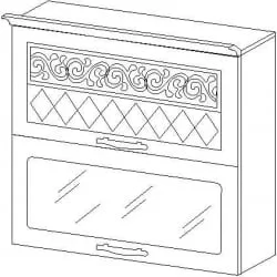 Шкаф-витрина (с системой плавного закрывания) Тиффани 19.81