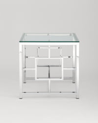 Стол журнальный БРУКЛИН 55*55 Серебро