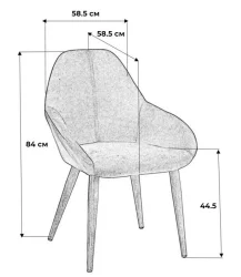 Стул Kent Желт/Черный