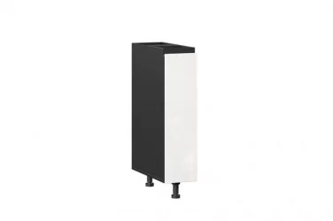 Тумба кухонная 200 бутылочница Шервуд ЛД 281.100.000.058 Черная Белый глянец