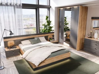 Шкаф одностворчатый Фиджи ЛД 659.221.000 Дуб Золотой Антрацит