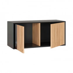 Антресоль двухдверная Неаполь ЛД 134.070.000 Черный Дуб Золотой