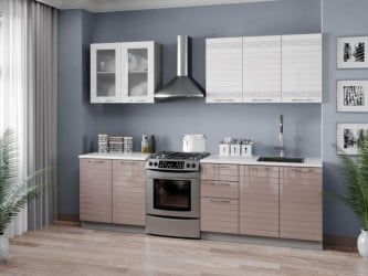 Шкаф кухонный 400 со стеклом Анастасия ЛД 007.561.000 Белый