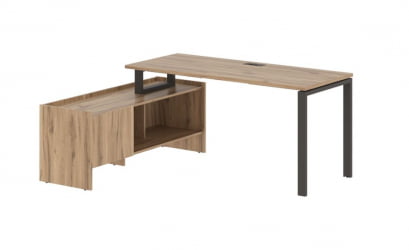 Стол с тумбой EDIS EUCT 17614 Дуб Денвер светлый Мокко