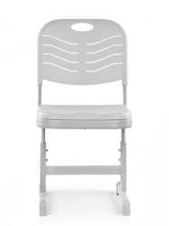 Стул ученический пластиковый регулируемый (рост 5-7) Серый