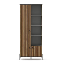 Шкаф Элиот 790 ЛД 414.040.000 Оникс Серый/Орех фактурный