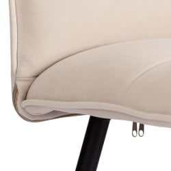 Металлический стул Sweet LT, велюр, молочный/черный, 4, 41х55х88 см