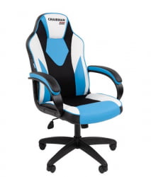 Кресло геймерское CHAIRMAN GAME 17 черный/голубой/белый