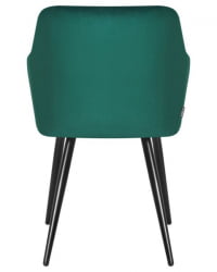 Стул обеденный ДОБРИН РОБЕРТ (черные матовые ножки, велюр В108-64 Зеленый) 2 шт / DOBRIN ROBERT V108-64