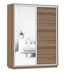 Шкаф-купе двухдверный Экспресс Дуо Медиум 1600х2200h Ясень шимо тёмный