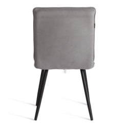 Стул обеденный Sweet LT, велюр, серый/черный, 29, 41х55х88 см