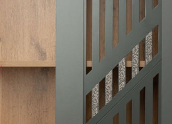 Стеллаж торцевой (лев/прав) Монако 902.17 Дуб Вотан Графит