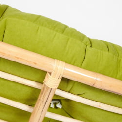 Кресло PAPASAN ECO/ПАПАСАН ЭКО P115-1/SP STD /c подушкой, ремешками/ диаметр подушки 125 см, 115x101x92 см, Natural (натуральный), флок Олива, 23