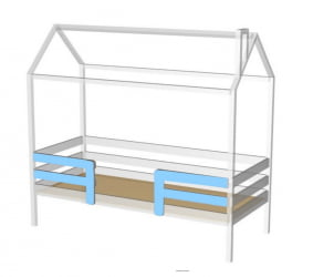 Кровать-домик RooRoom кд-22Р Розовый