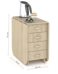 Стол-книжка Глория 606 К Дуб сонома