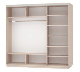 Шкаф-купе трехдверный Экспресс Трио Элемент 1800х2400h Белый снег