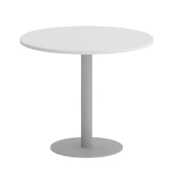 Стол журнальный круглый HOME OFFICE VR.SP-5-90.1 Белый Бриллиант/Серый металл