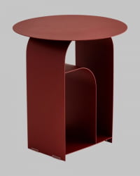 Журнальный столик Arwel металл бордовый