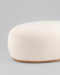 Пуф Полли XL тедди белый без ножек