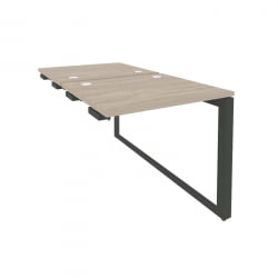 Стол-приставка двойной на О-образном м/к к опорым элем. ОНИКС О.МО-Д.СПР-0.7 Дуб Аттик/Антрацит / ONIX O.MO-D.SPR-0.7