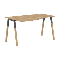 Стол эргономичный левый Forta FCT 1367 L Дуб Гамильтон Черный графит