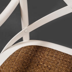 Стул с подлокотниками CROSS (mod.CB2008) дерево береза, 91х55х52см, butter white