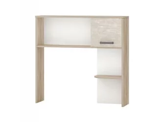 Надстройка Эверест 500.20 Дуб Кронберг/Белый шпон/Плаза Стоун