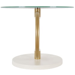 Стол в гостиную Дуэт 13Н Золото, слоноая кость / стекло прозрачное