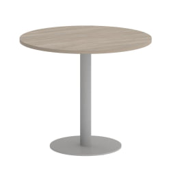 Стол журнальный круглый HOME OFFICE VR.SP-5-90.1 Дуб Аттик/Серый металл