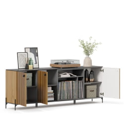 Комод Элиот ЛД 414.070.000 Оникс Серый/Орех фактурный