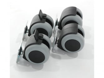 Тумба офисная с пуфом Практикант 2 ящика (антрацит/вяз)