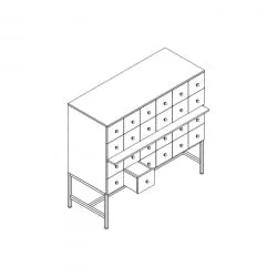 Шкаф картотечный 2-секционный на металлокаркасе АЛц.ШдК-24м