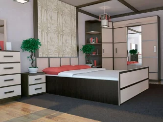 Двуспальная кровать я ящиком Сакура 1,6 м