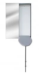 Шкаф-купе коричневый Iron Slim (левый, купе) Венге