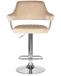 Стул барный ДОБРИН CХАРЛЙ (бежевый велюр (МДЖ9-10)) 2 шт / DOBRIN CHARLY (MJ9-10))