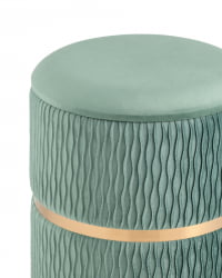 Пуф Джесси с ящиком велюр Бирюзовый