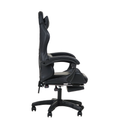 Геймерское кресло 1206 KINGQUEEN цвет черный с массажем 1206-black-mass