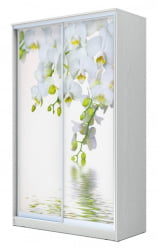 Шкаф-купе белый Хит-23-17-77 Орхидея Белая шагрень