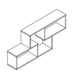 Полка навесная KWS 1150 Дуб сонома светлый